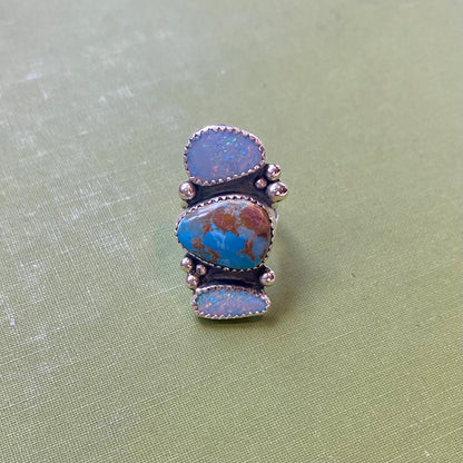 Opal & Golden Hills Turquoise Ring