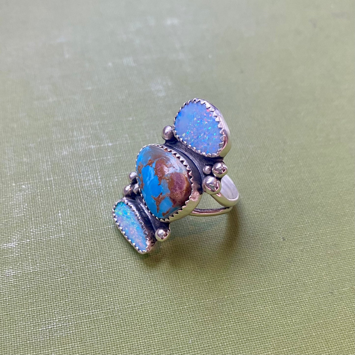 Opal & Golden Hills Turquoise Ring