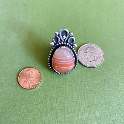 Banded Carnelian Ring