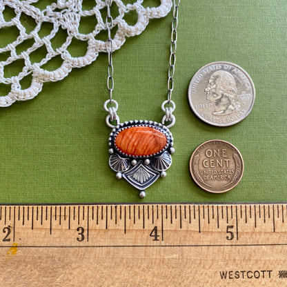 Orange Spiny Oyster Necklace