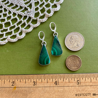 Malachite Teardrop Earrings