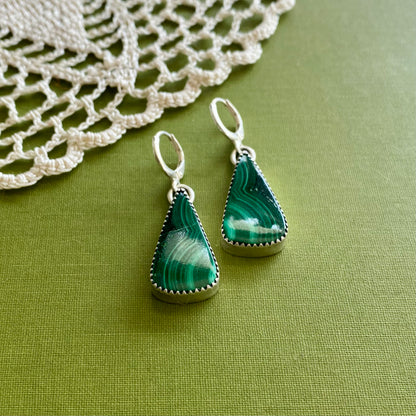 Malachite Teardrop Earrings