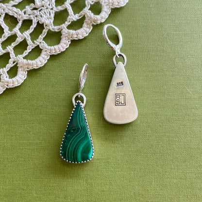 Malachite Teardrop Earrings