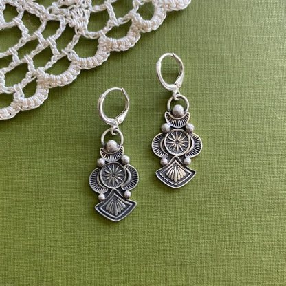Sterling SIlver Stamped Earrings