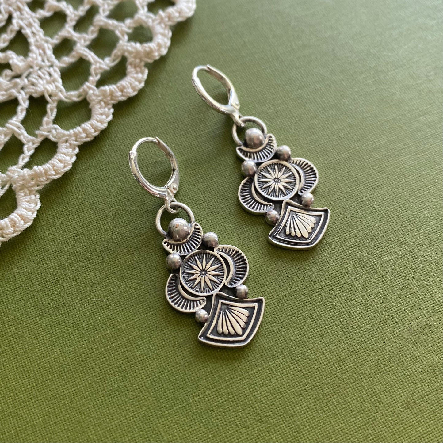 Sterling SIlver Stamped Earrings