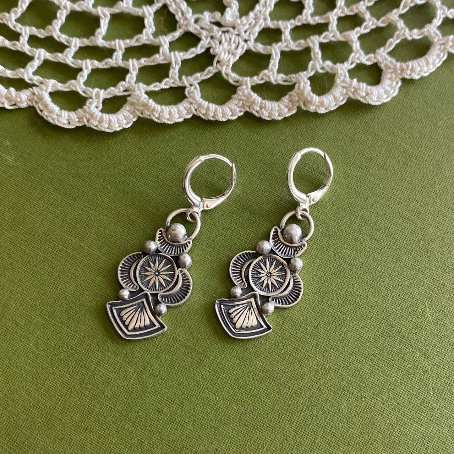 Sterling SIlver Stamped Earrings