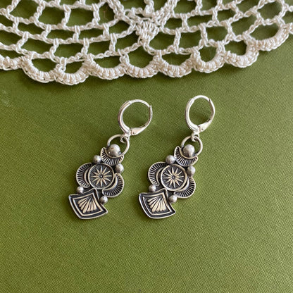 Sterling SIlver Stamped Earrings