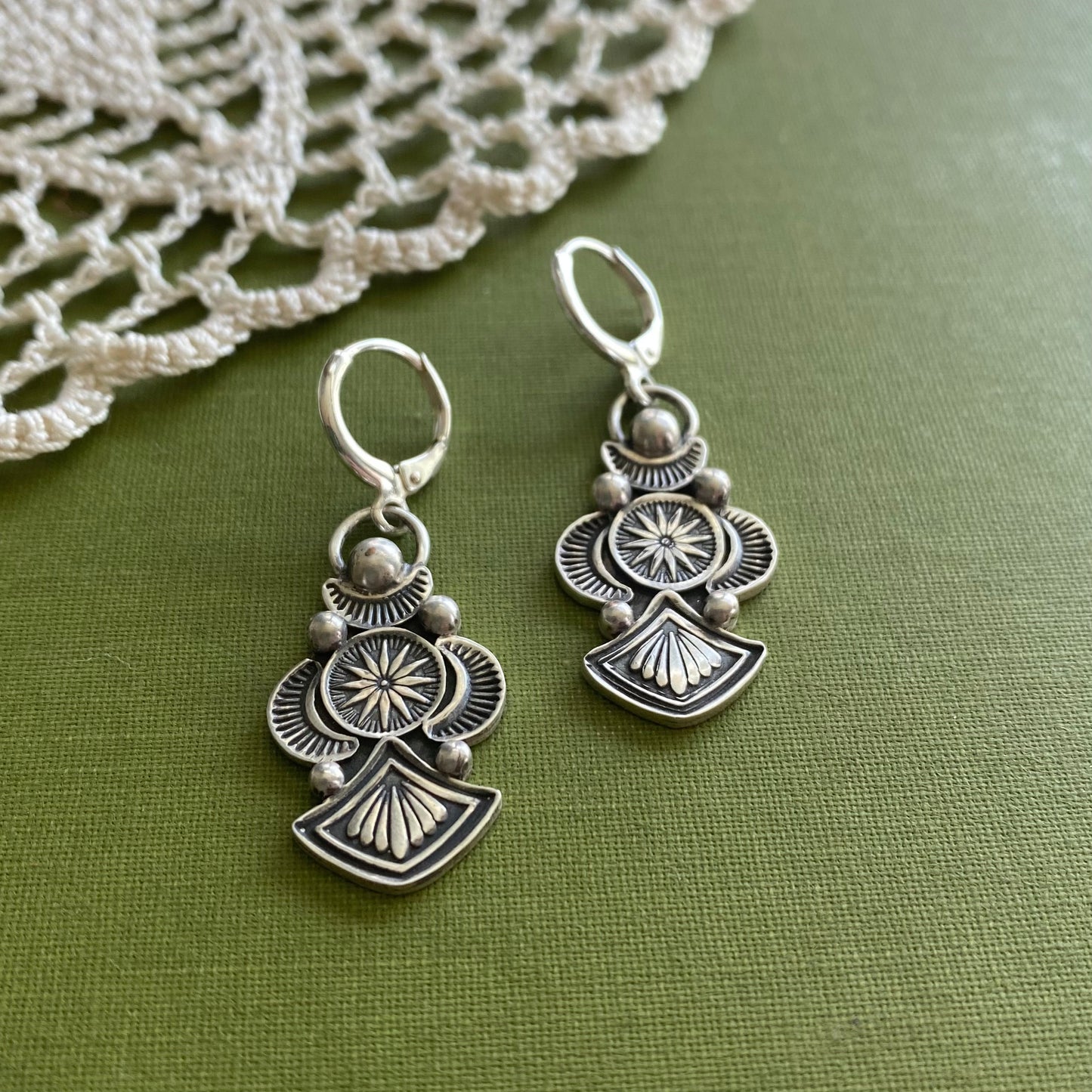 Sterling SIlver Stamped Earrings