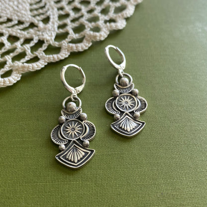 Sterling SIlver Stamped Earrings