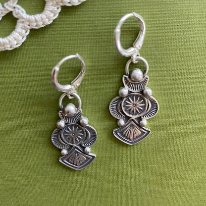 Sterling SIlver Stamped Earrings