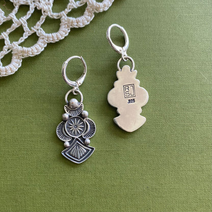 Sterling SIlver Stamped Earrings
