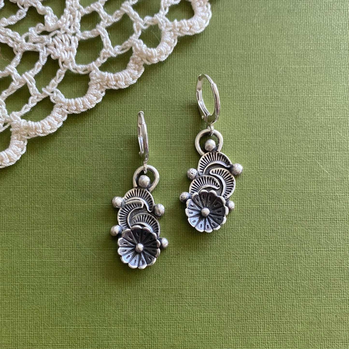 Sterling Silver Blossom Earrings