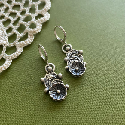 Sterling Silver Blossom Earrings