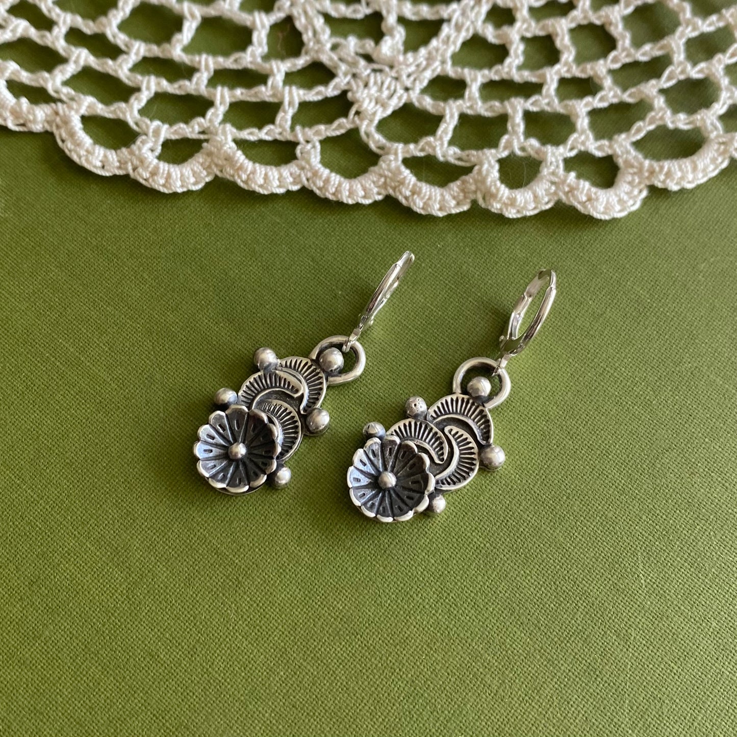 Sterling Silver Blossom Earrings