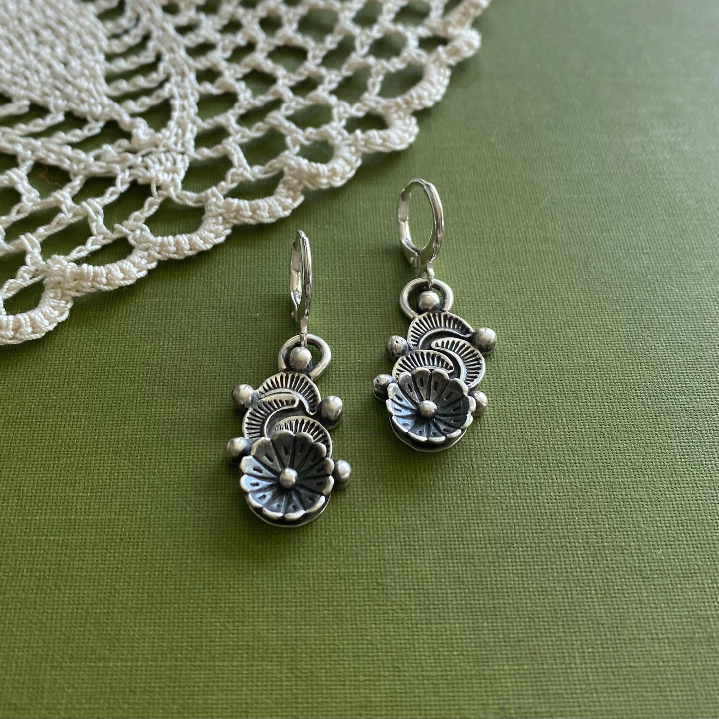 Sterling Silver Blossom Earrings