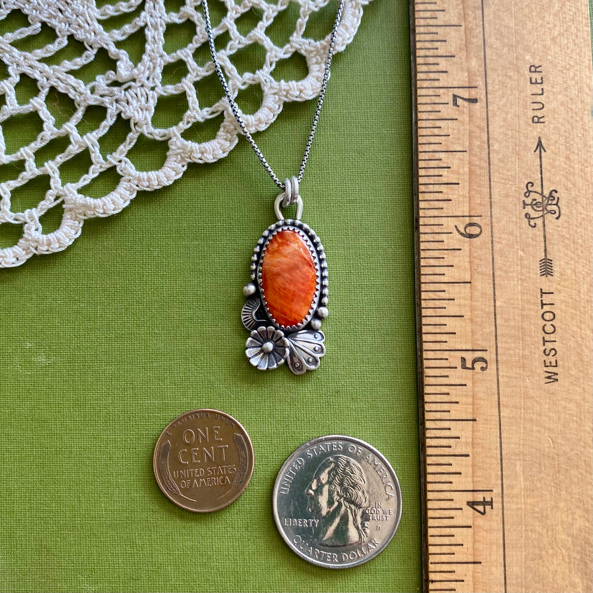 Orange Spiny Oyster Pendant
