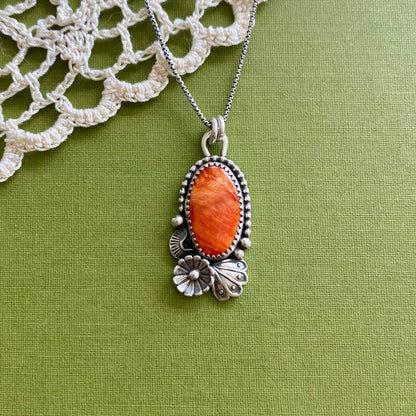 Orange Spiny Oyster Pendant