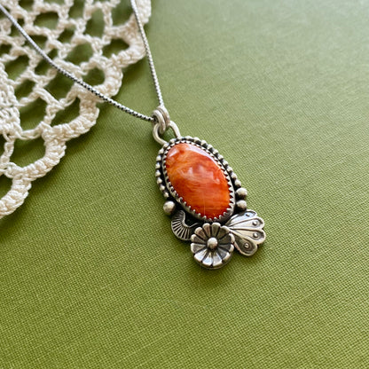 Orange Spiny Oyster Pendant