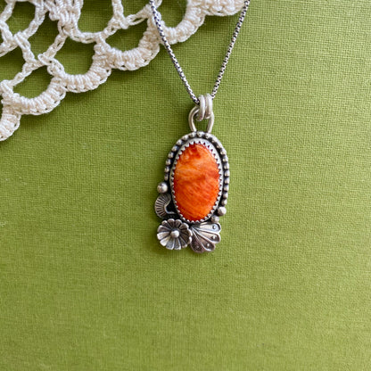 Orange Spiny Oyster Pendant