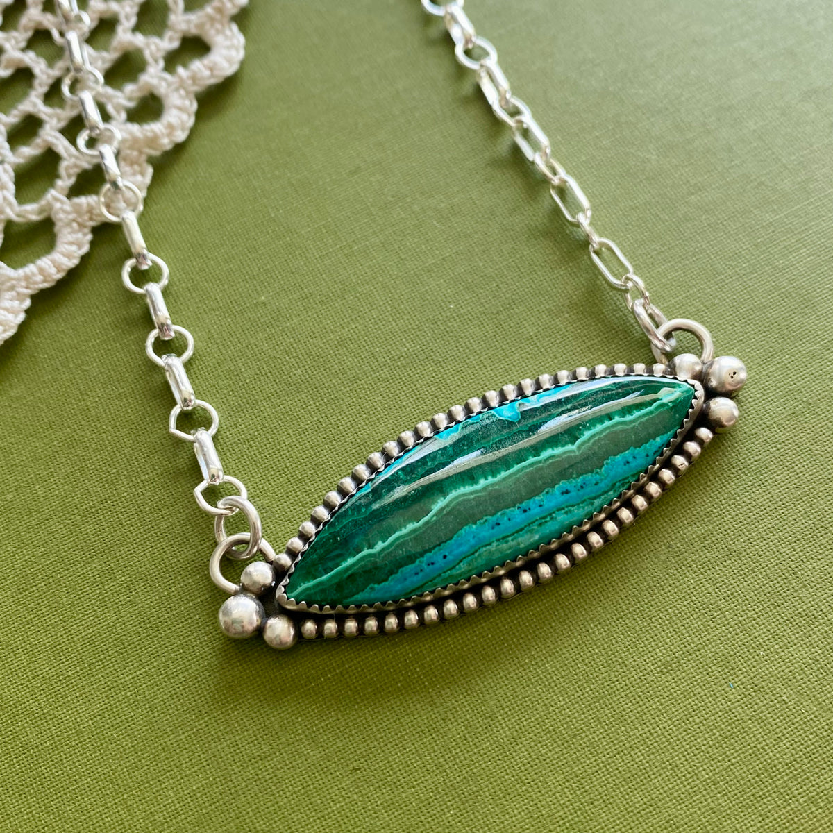 Malachite with Chrysocola Necklace