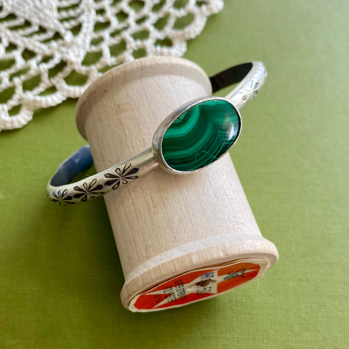Malachite Cuff Bracelet *Flawed*