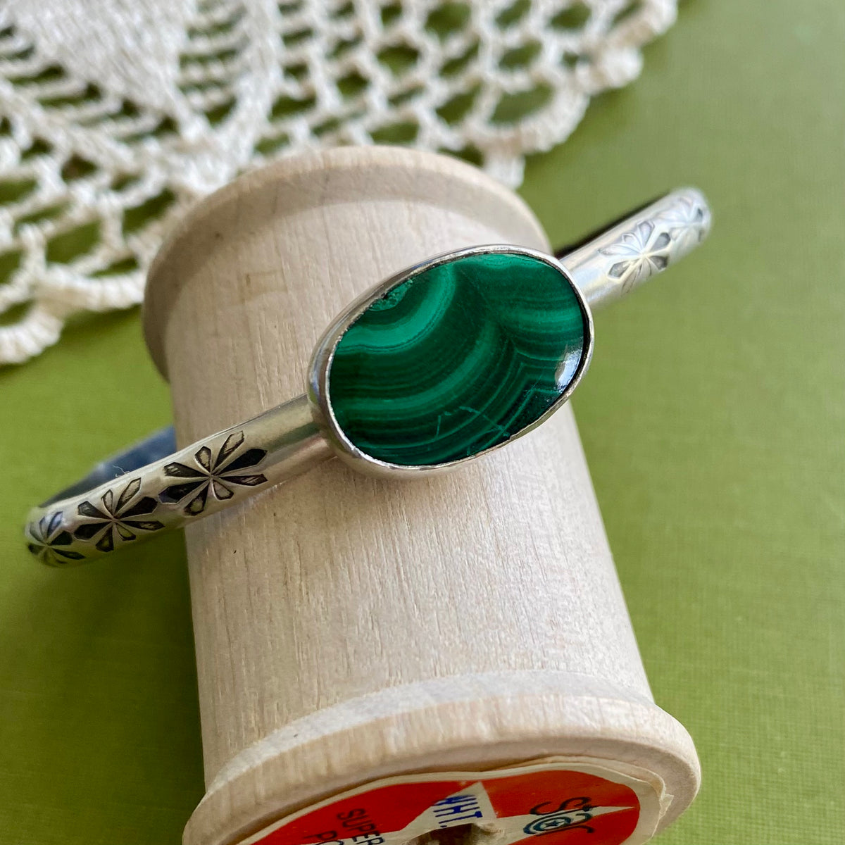 Malachite Cuff Bracelet *Flawed*