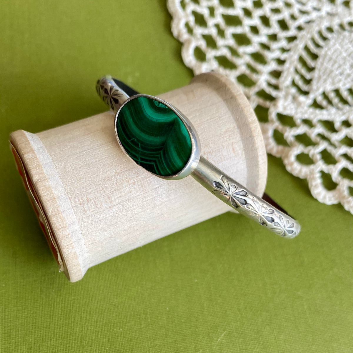Malachite Cuff Bracelet *Flawed*