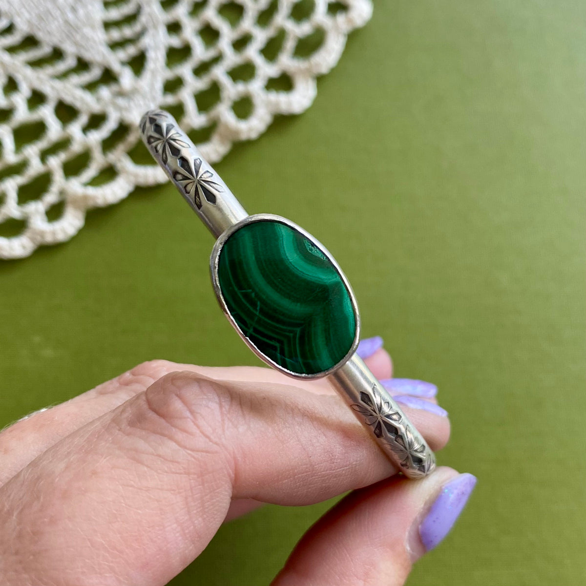 Malachite Cuff Bracelet *Flawed*
