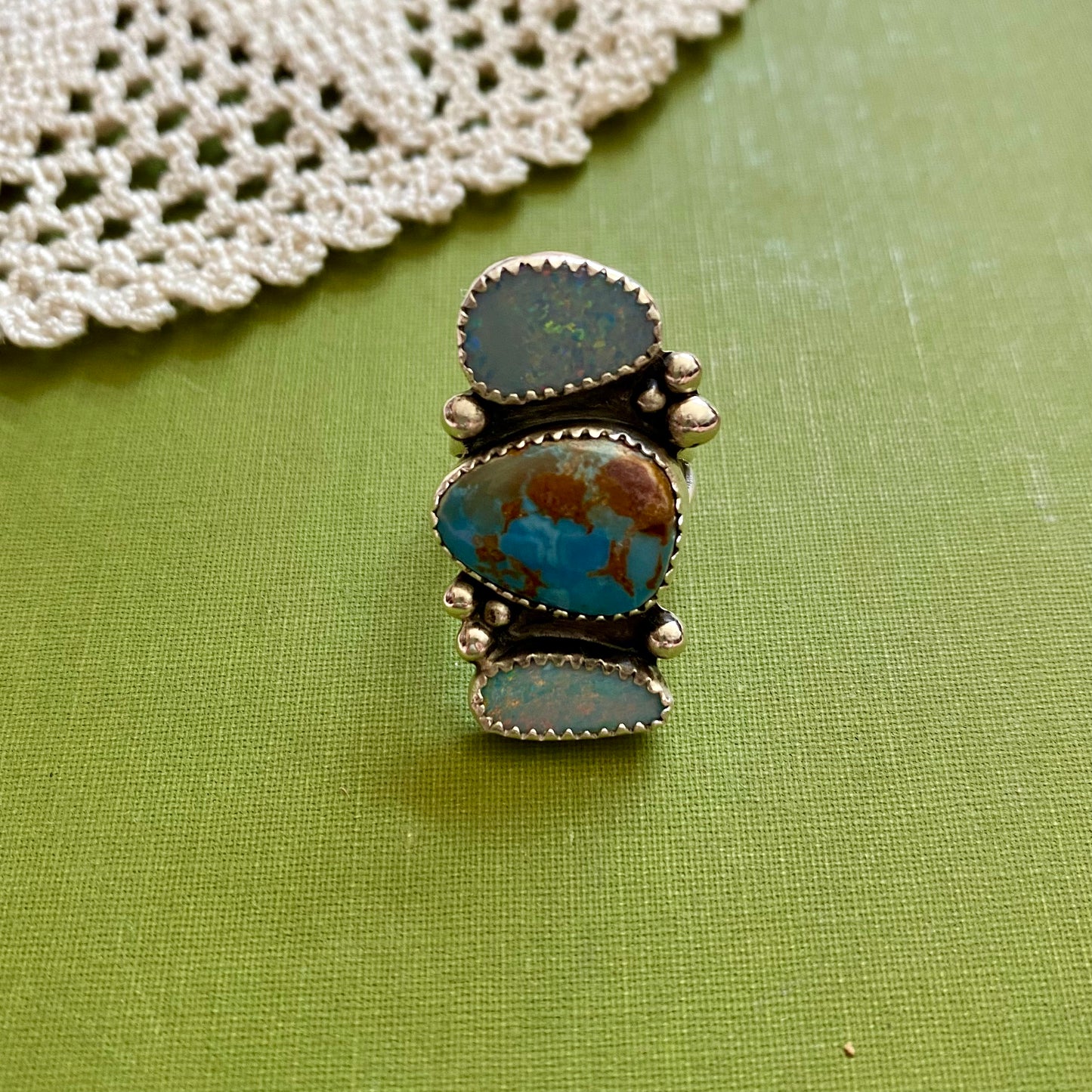 Opal & Golden Hills Turquoise Ring