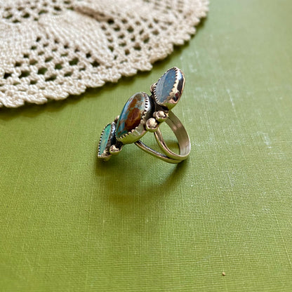 Opal & Golden Hills Turquoise Ring