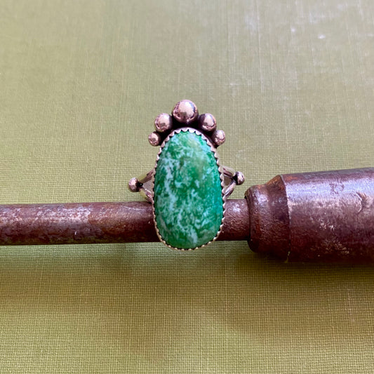 Malachite in Chrysocolla Ring