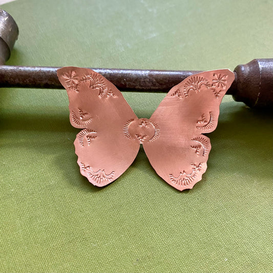 Large Copper Butterfly Pin #2