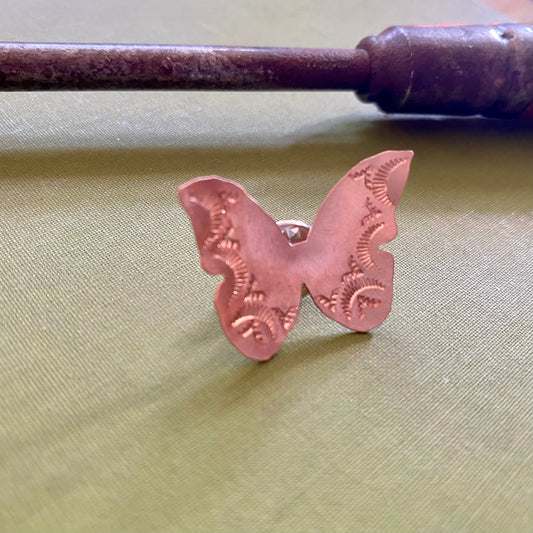 Small Copper Butterfly Pin #6