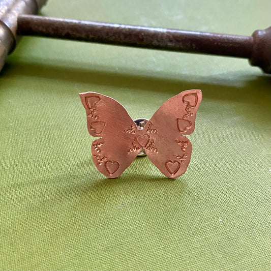 Small Copper Butterfly Pin #4