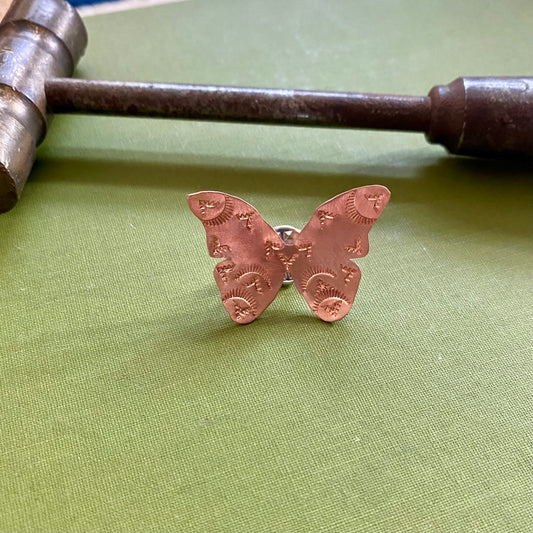 Small Copper Butterfly Pin #5