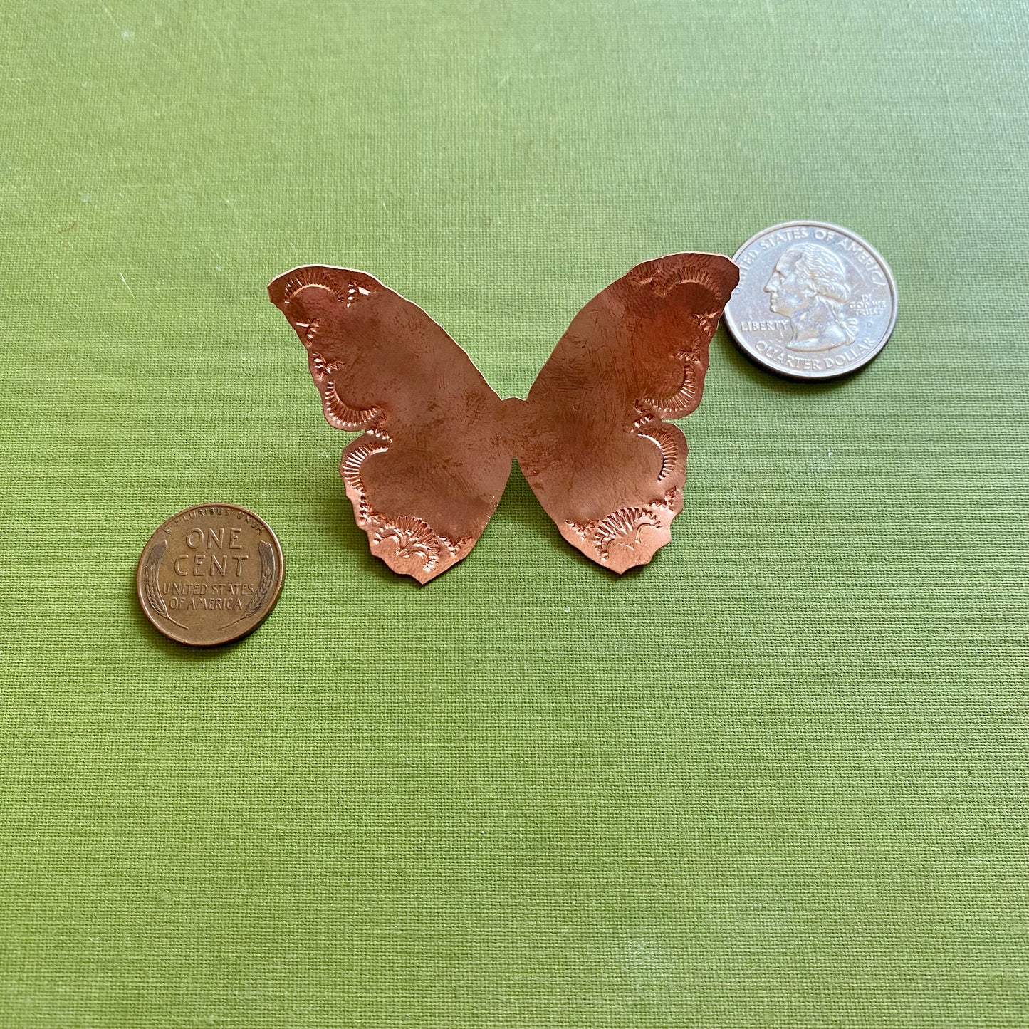 Large Copper Butterfly Pin #1