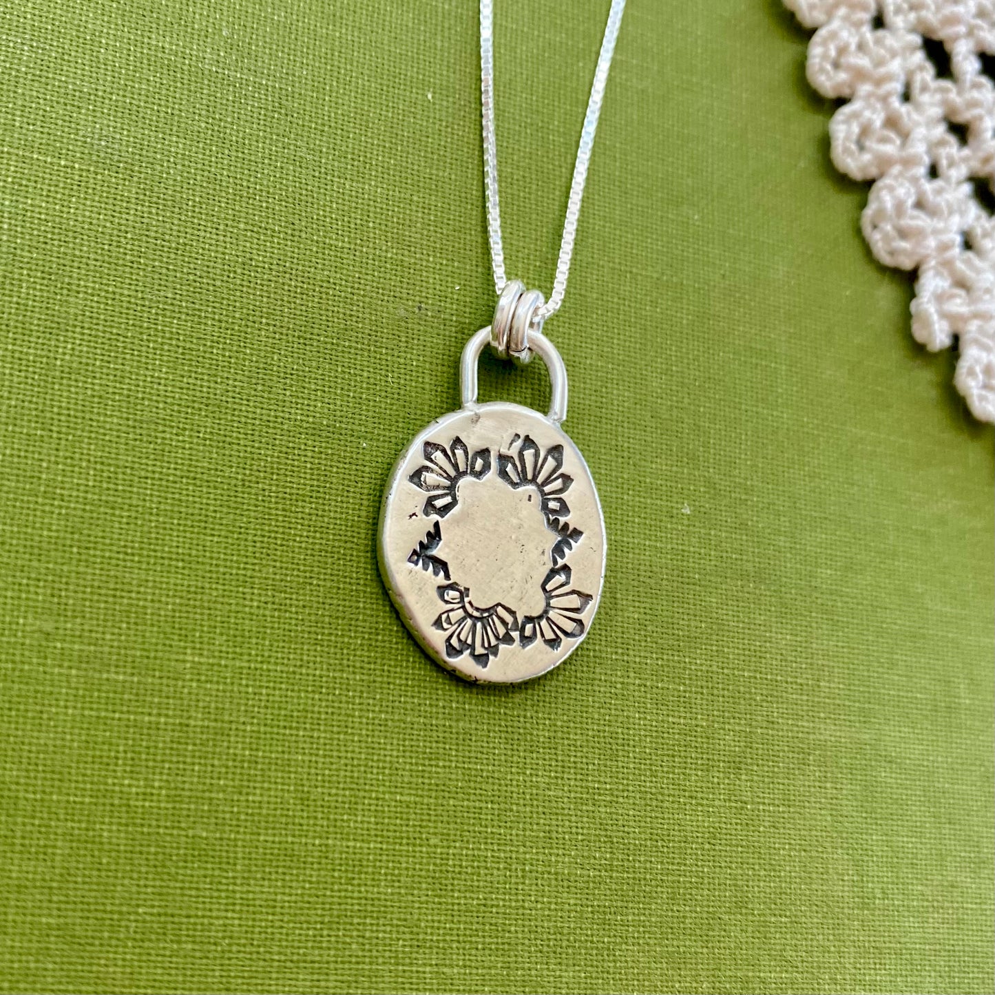 Perfectly Imperfect Stamped Pendant #1