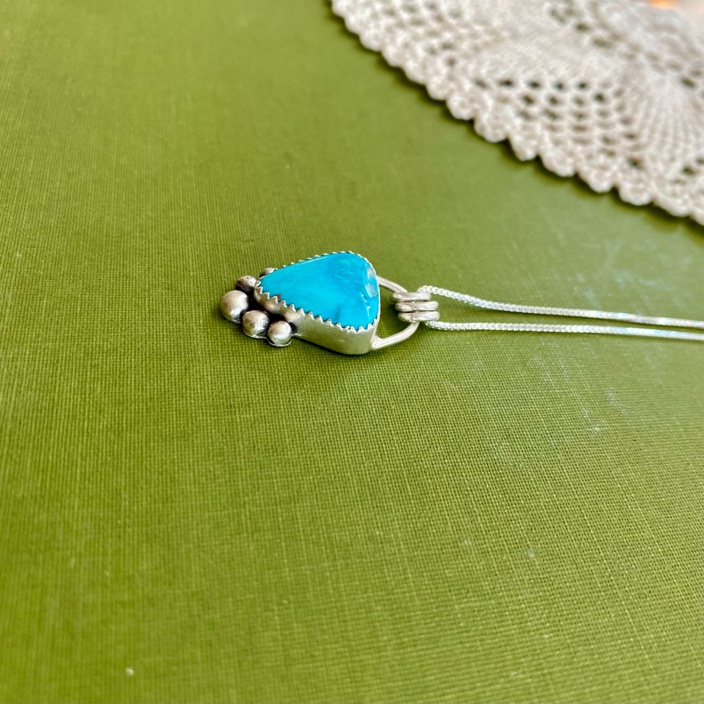 Stormy Mountain Turquoise Pendant