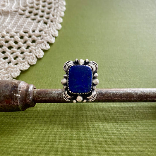 Lapis Lazuli Square Ring