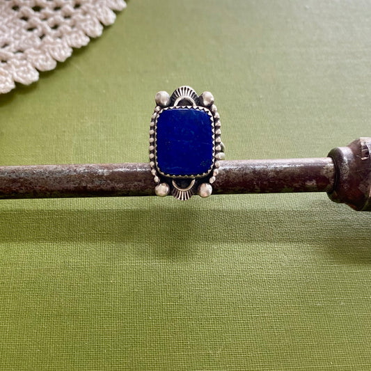 Lapis Lazuli Square Ring