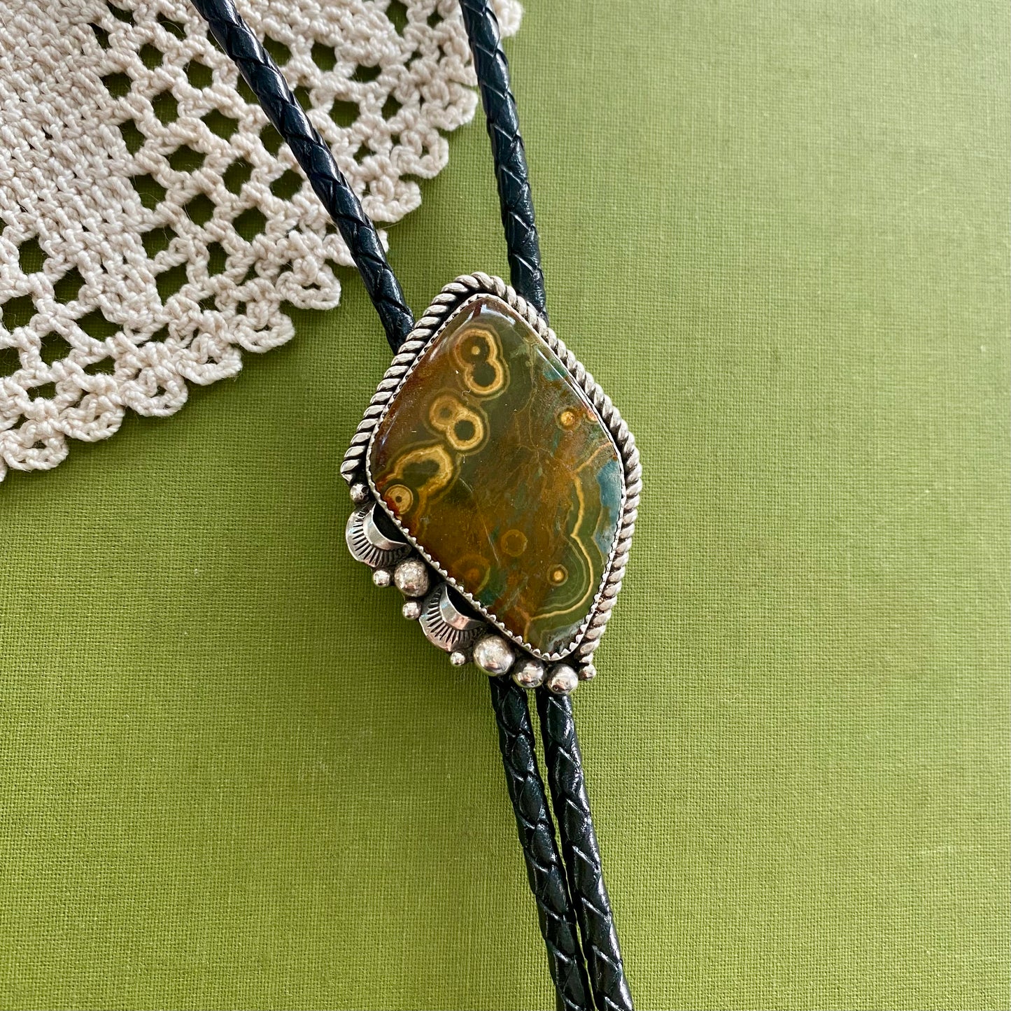 Ocean Jasper Bolo Tie