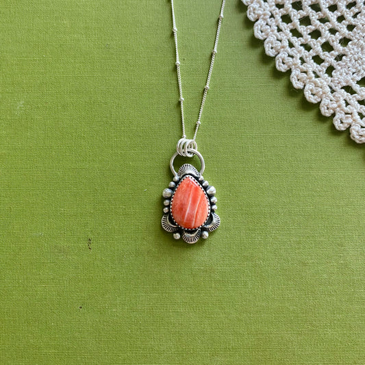 Orange Spiny Oyster Pendant