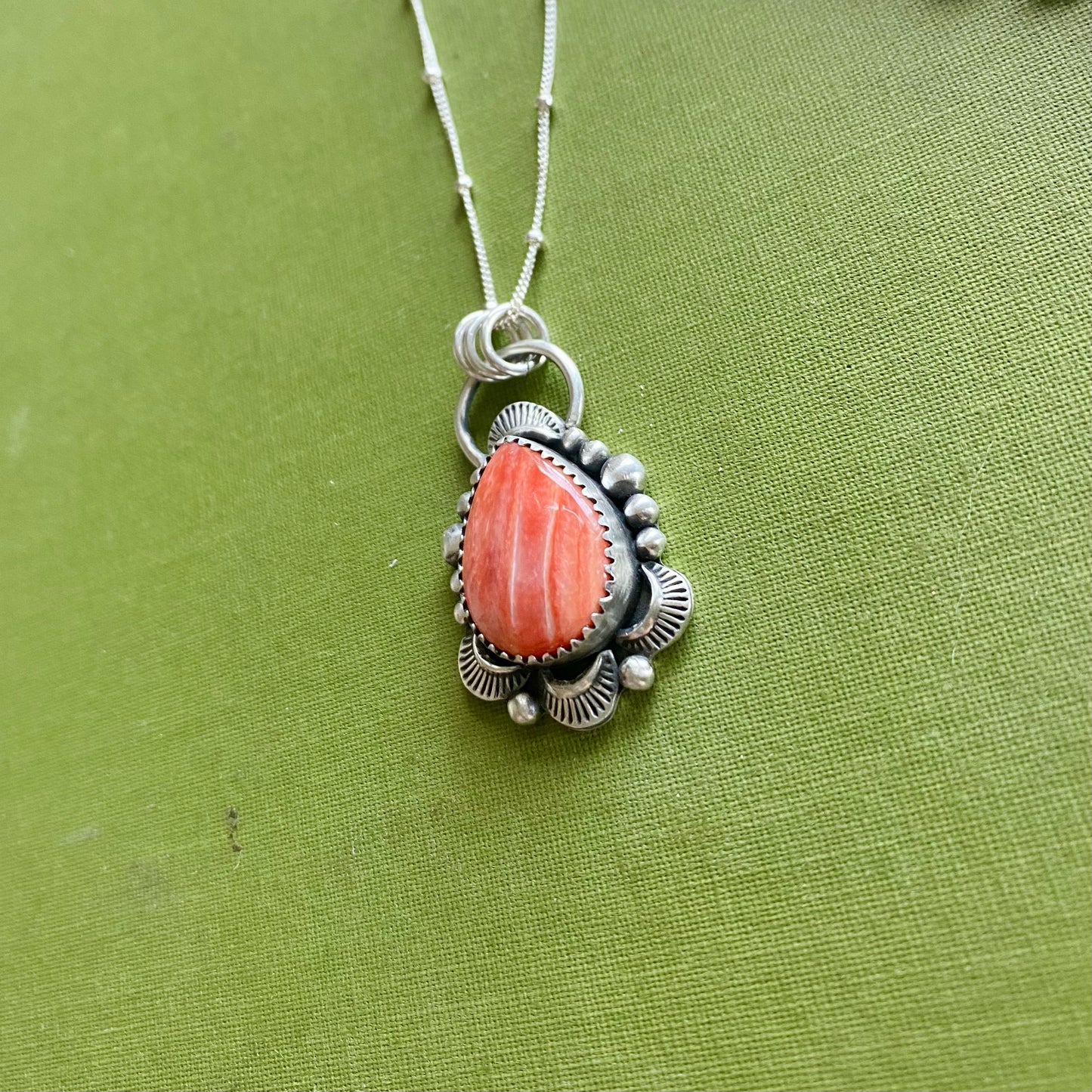 Orange Spiny Oyster Pendant