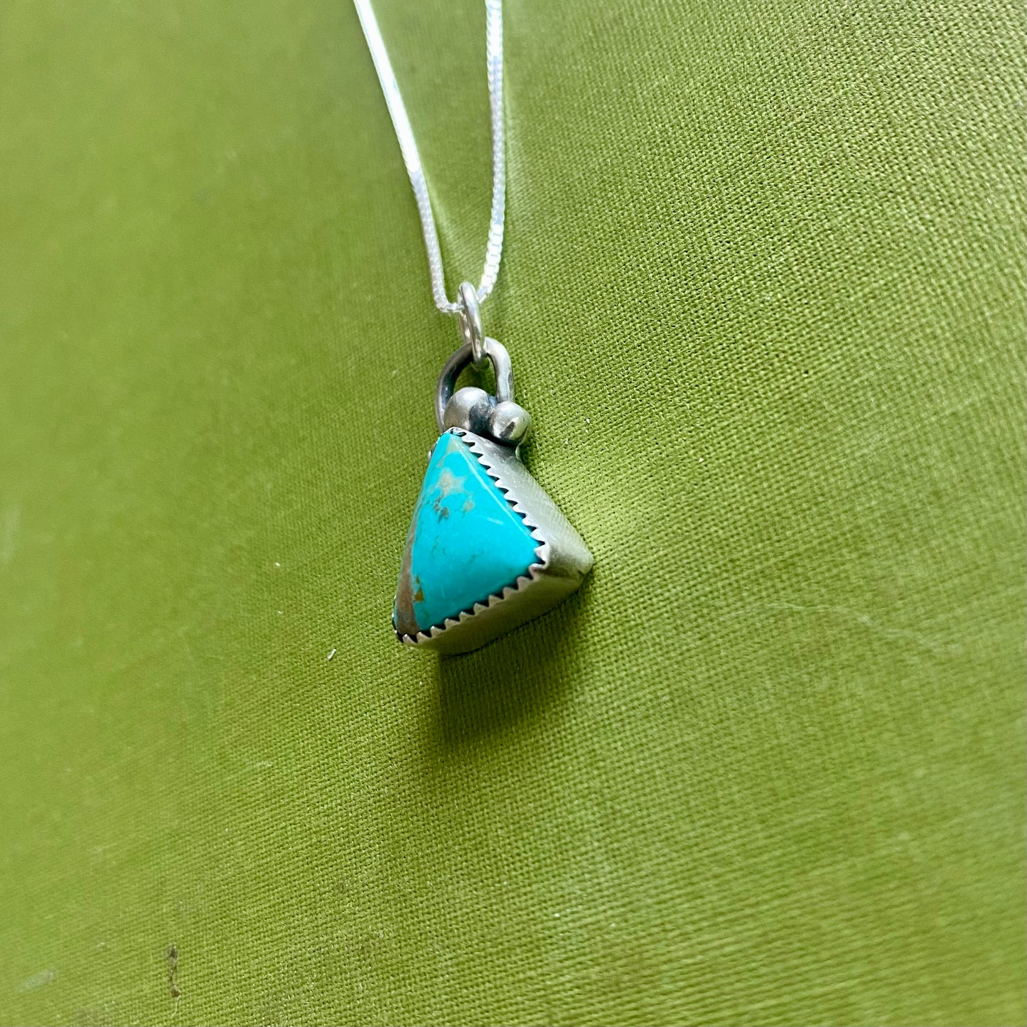 Triangle Turquoise Pendant