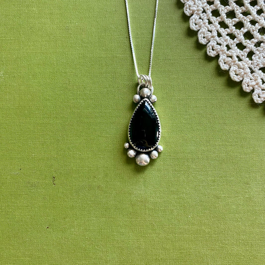 Large Black Onyx Pendant