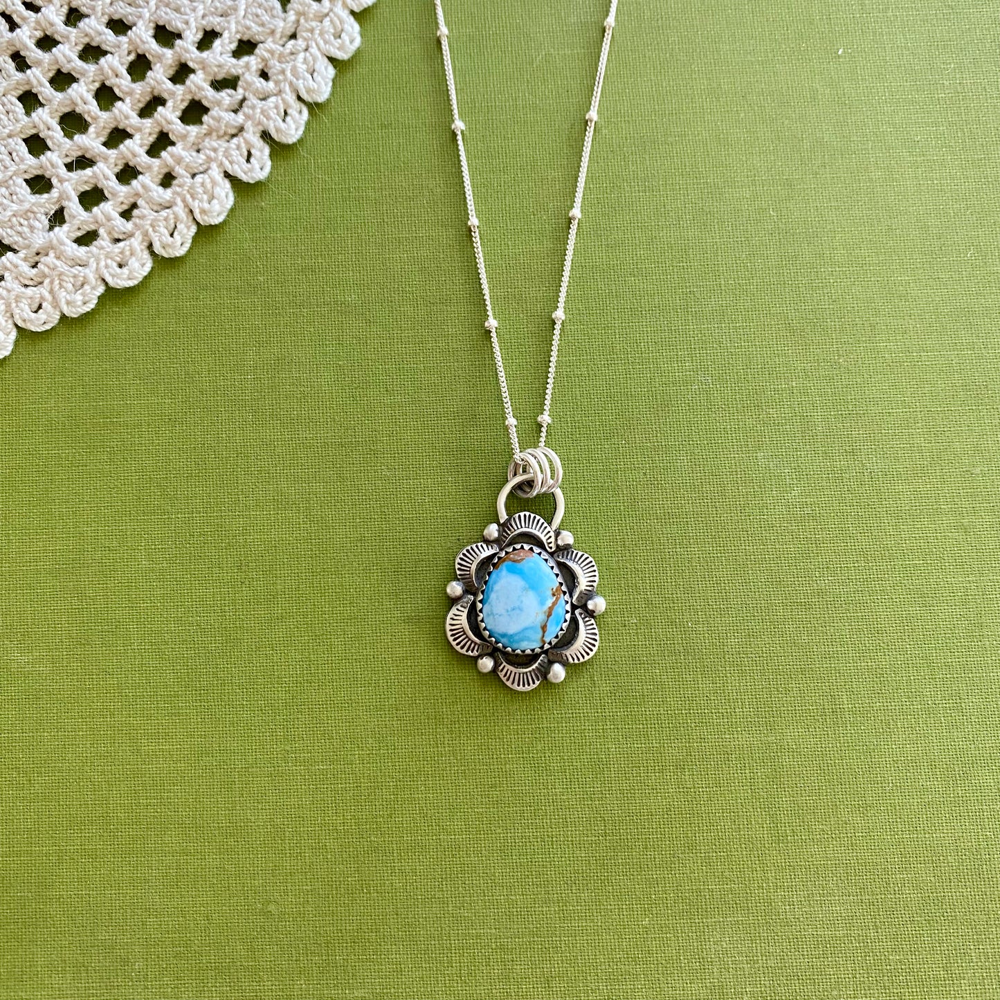 Golden Hills Turquoise Pendant