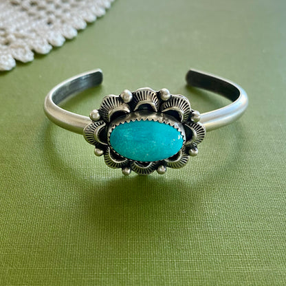 Stormy Mountain Turquoise Cuff Bracelet