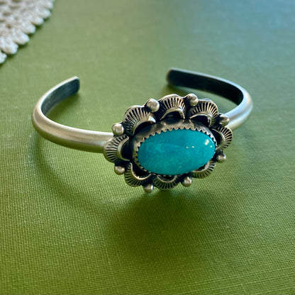 Stormy Mountain Turquoise Cuff Bracelet