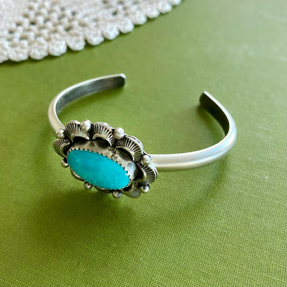 Stormy Mountain Turquoise Cuff Bracelet