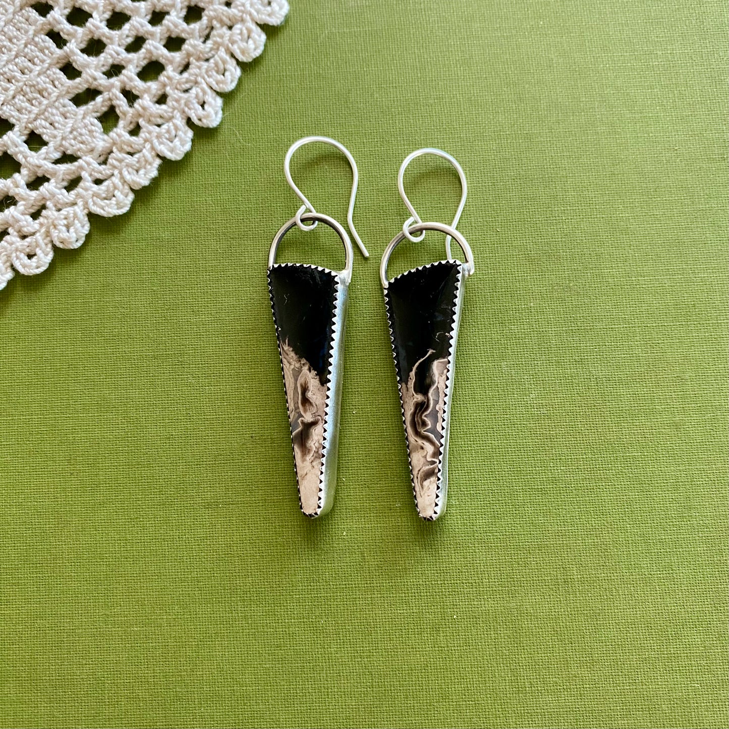 Petrified Palm Wood Earrings